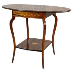 Antique 19th-Century Inlaid Rosewood Tea Table