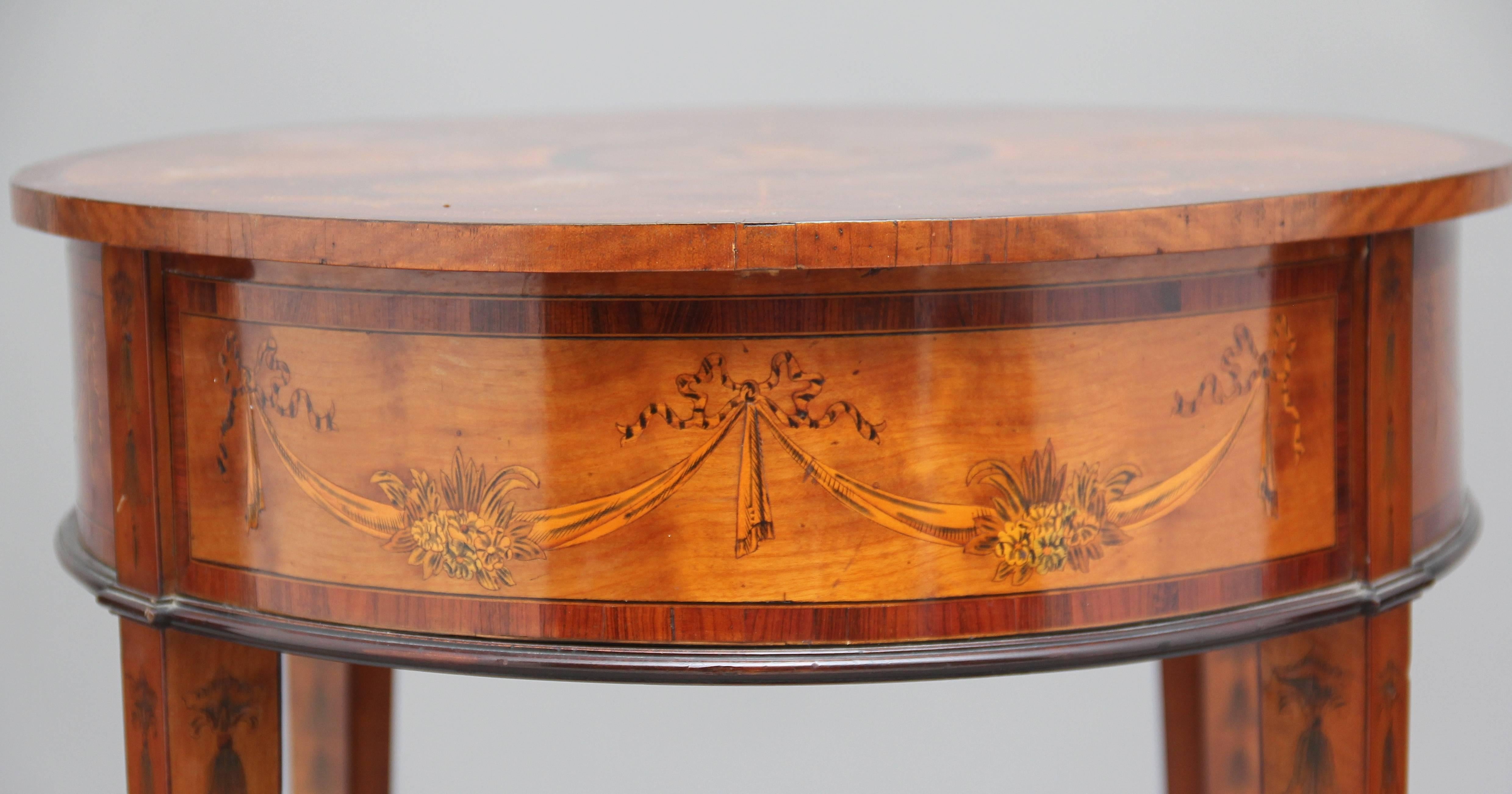 19th Century Inlaid Satinwood Centre Table 5
