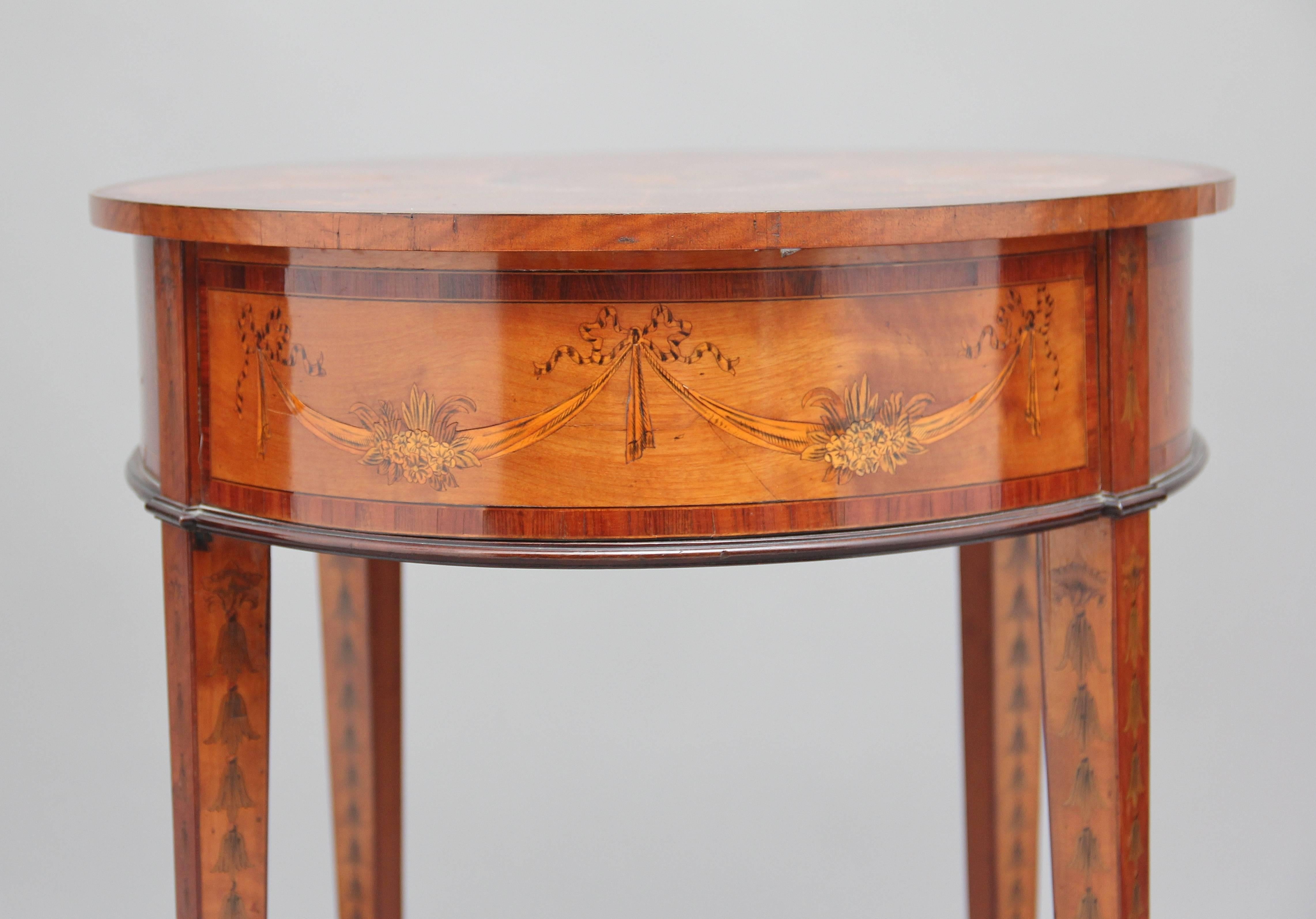 19th Century Inlaid Satinwood Centre Table 7