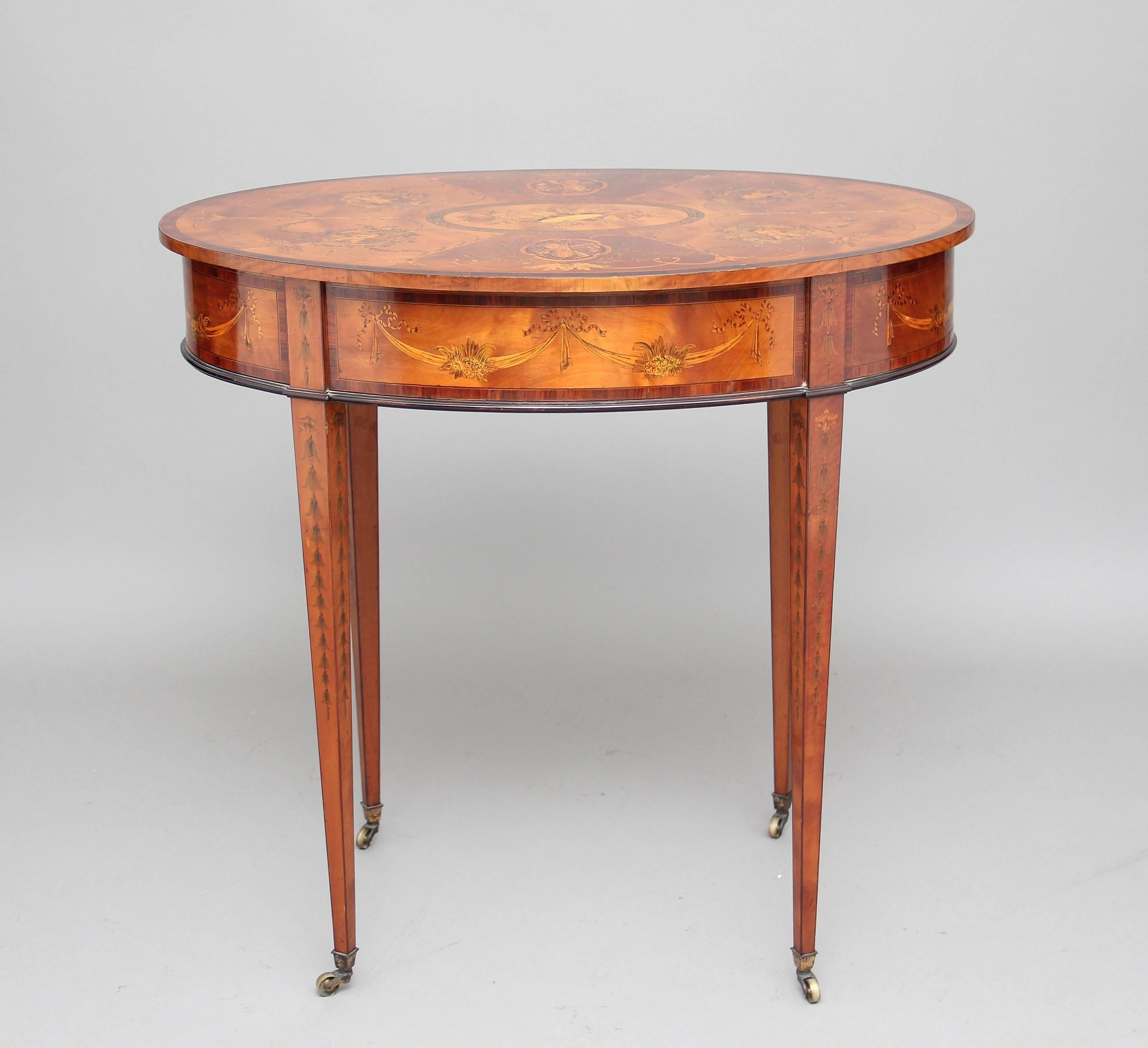 19th Century Inlaid Satinwood Centre Table 8