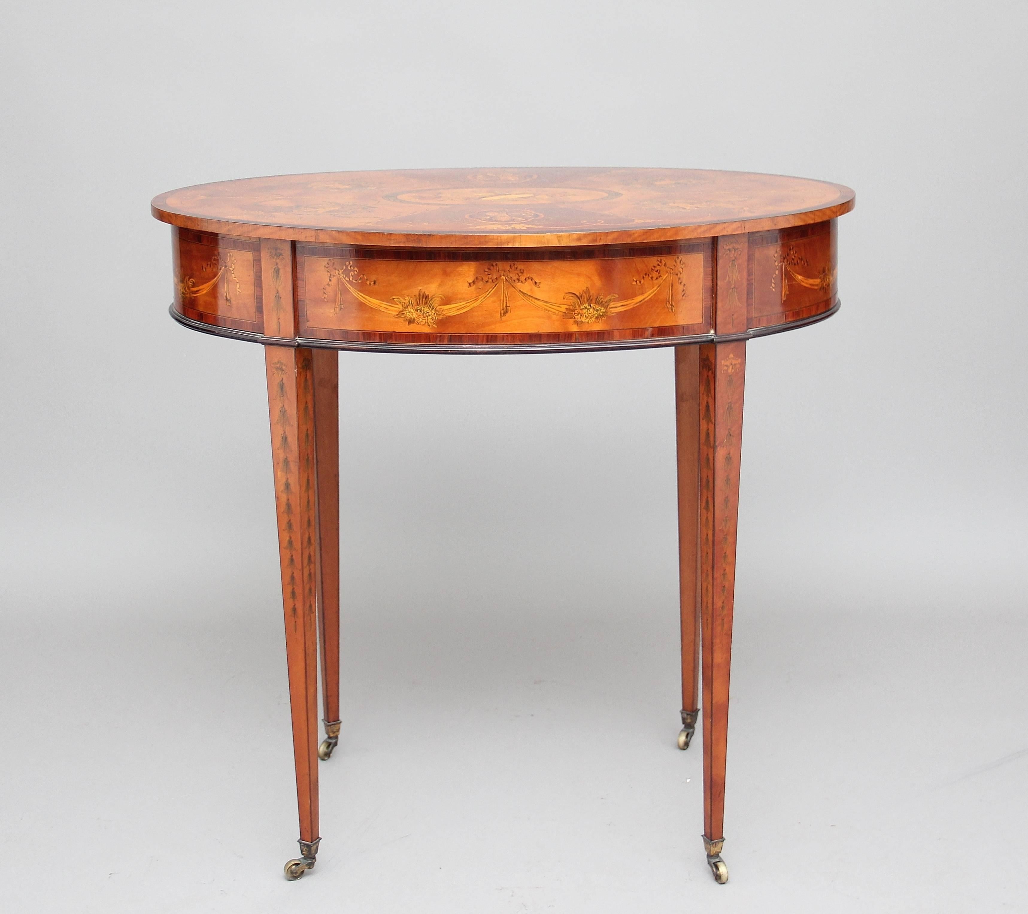 19th Century Inlaid Satinwood Centre Table 9