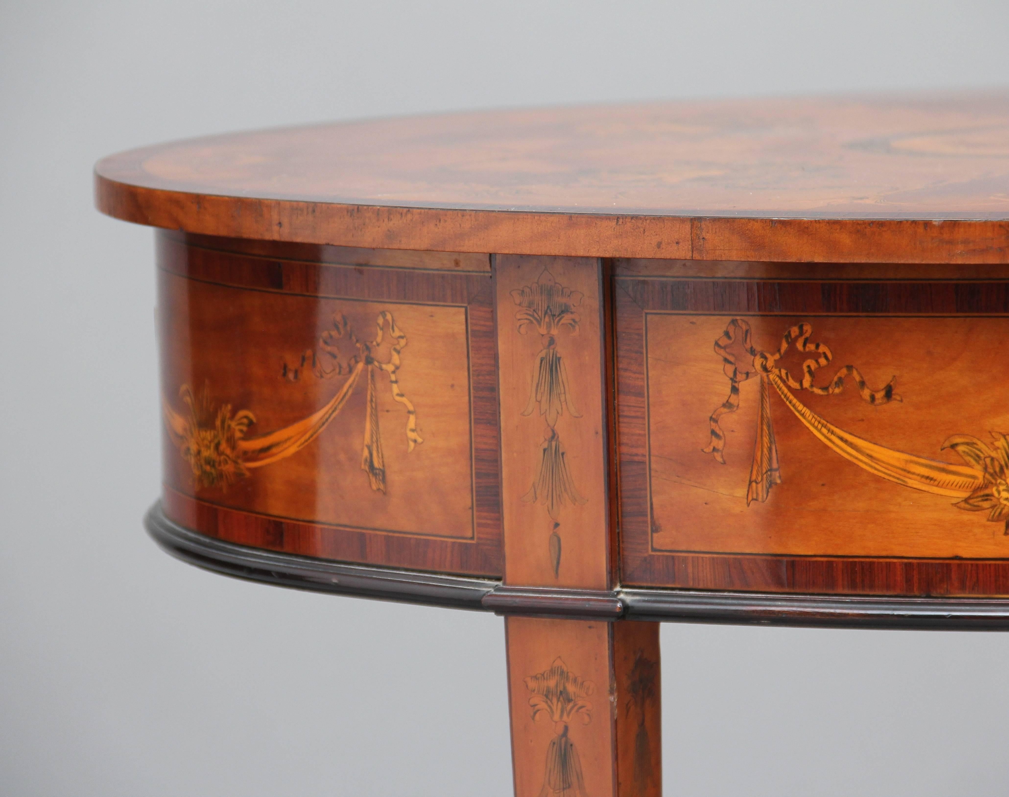 19th Century Inlaid Satinwood Centre Table 2