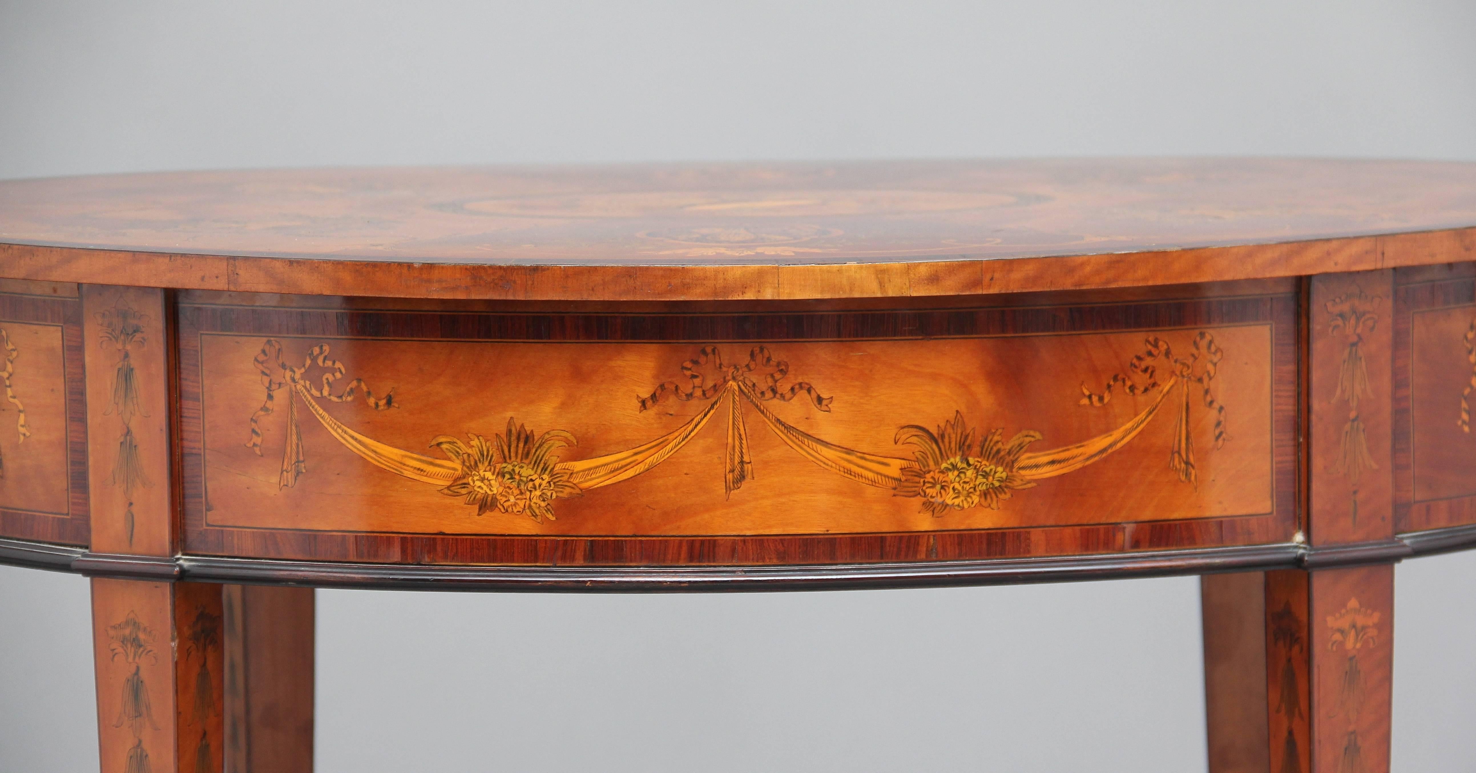 19th Century Inlaid Satinwood Centre Table 3