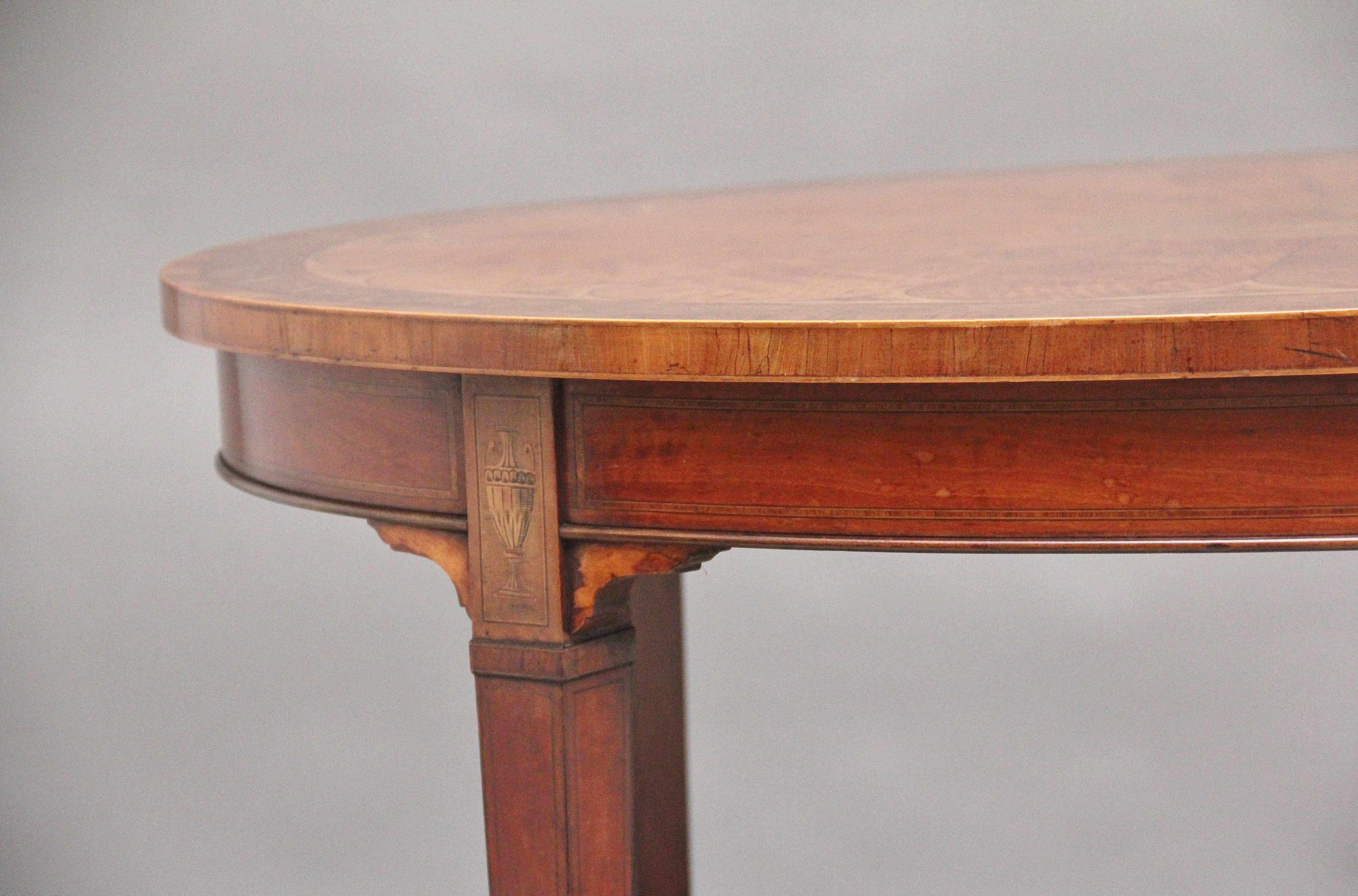 19th Century Inlaid Satinwood Table For Sale 1