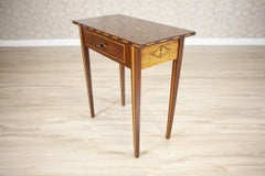 Inlaid Walnut Side Table, Late 19th Century