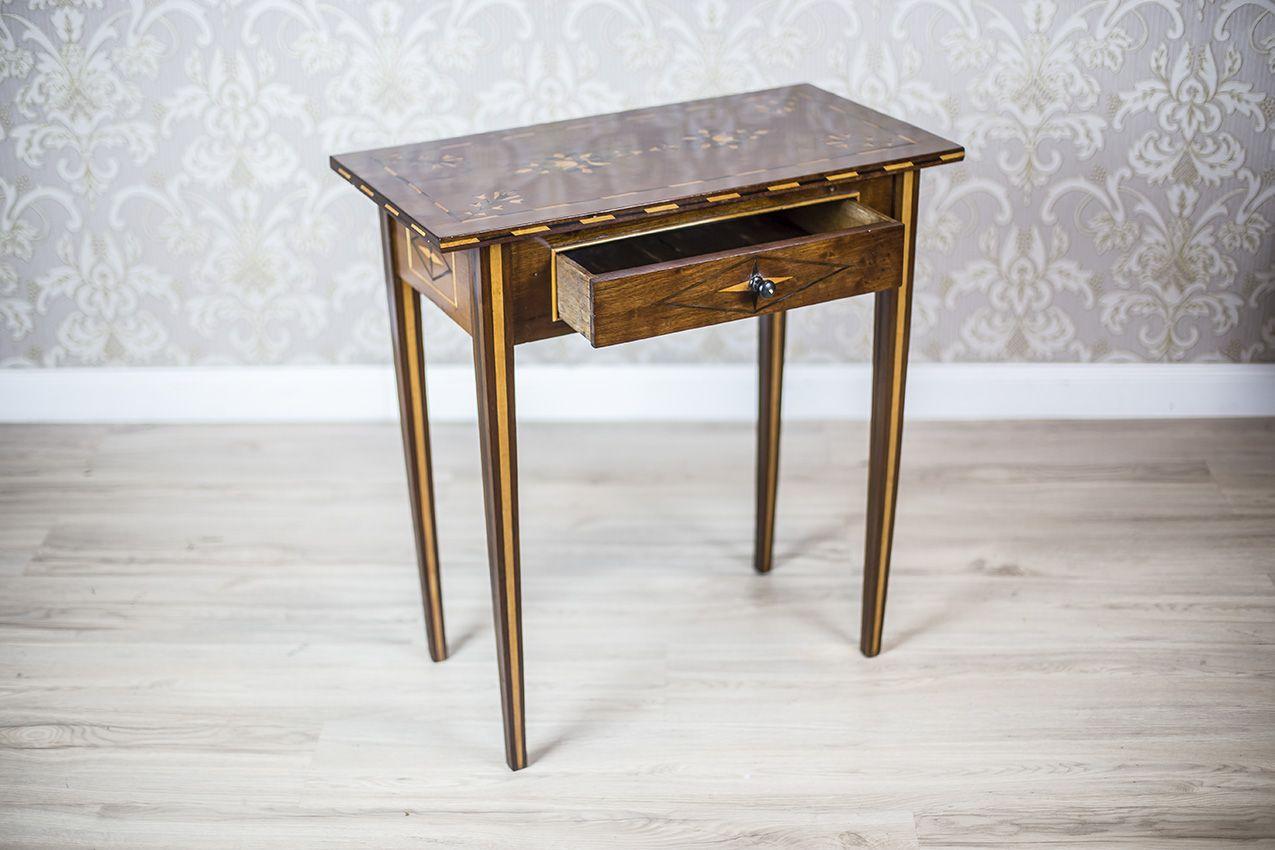 19th Century Inlaid Side Table In Good Condition For Sale In Opole, PL