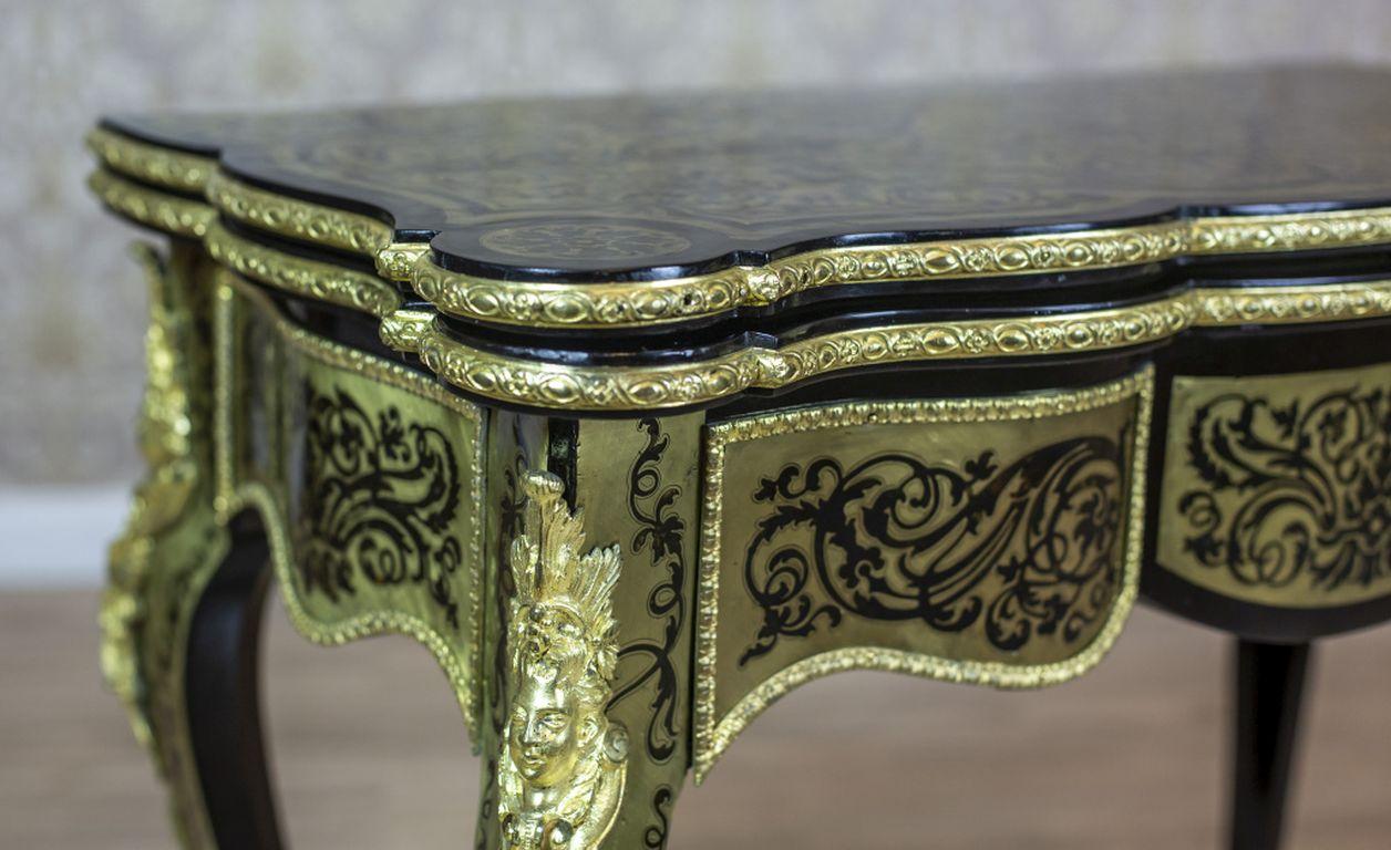 19th Century Inlaid Table in the Boulle Type For Sale 7