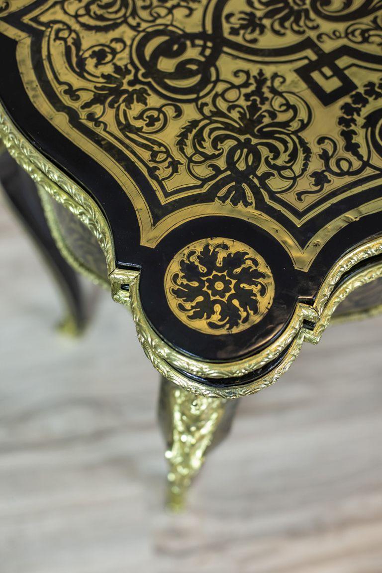 19th Century Inlaid Table in the Boulle Type For Sale 8