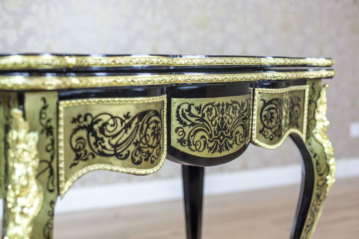 19th Century Inlaid Table in the Boulle Type For Sale 9