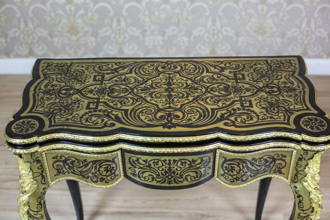19th Century Inlaid Table in the Boulle Type For Sale 10