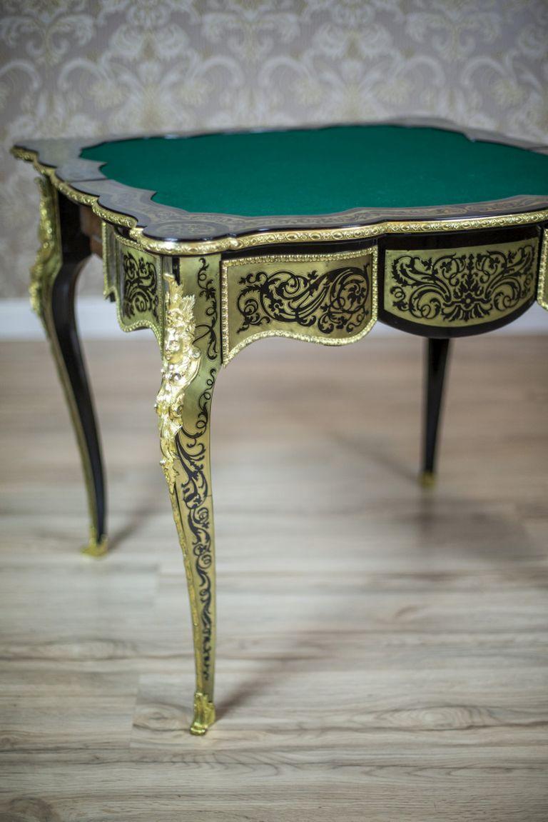 19th Century Inlaid Table in the Boulle Type In Good Condition For Sale In Opole, PL