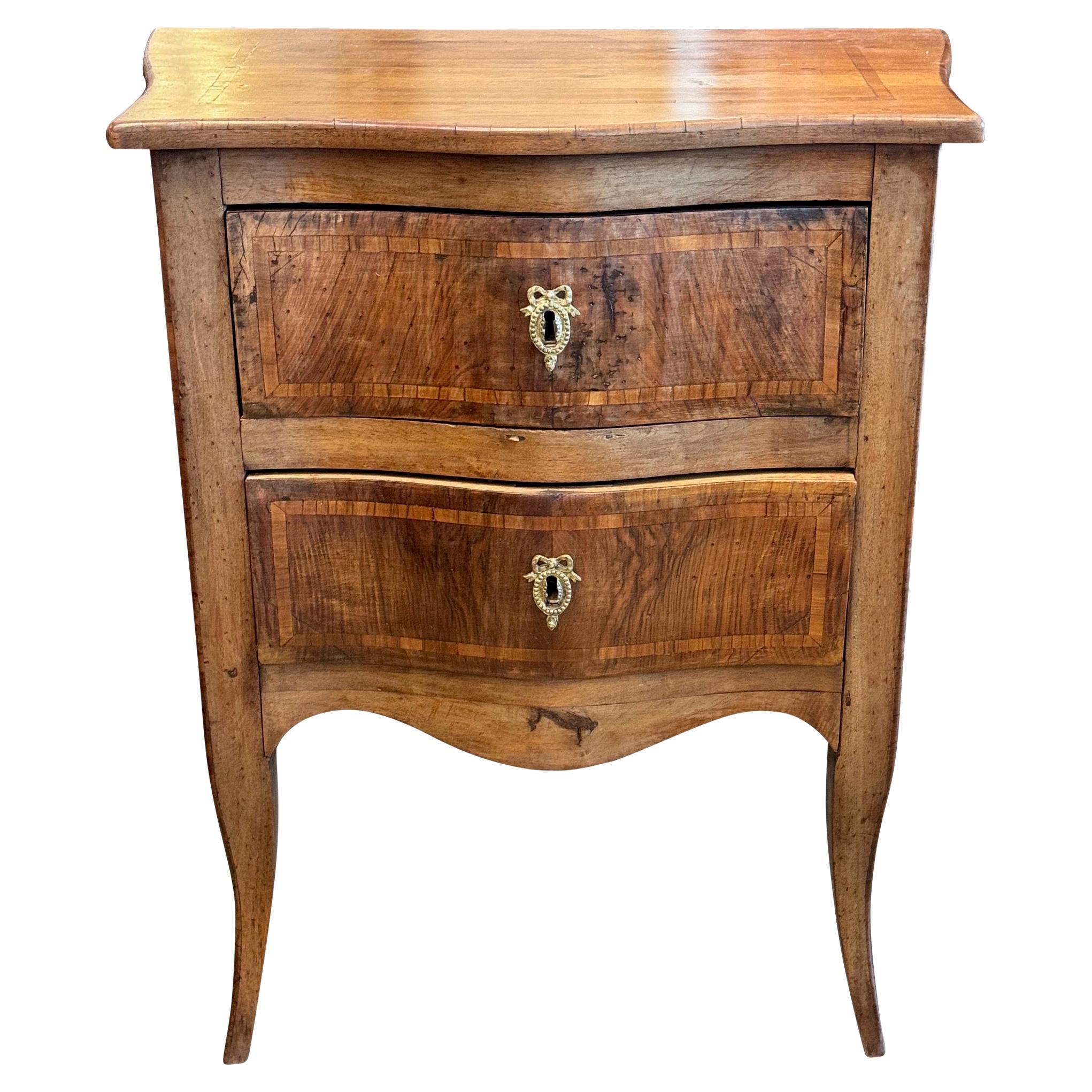 19th Century Inlaid Walnut Commode For Sale