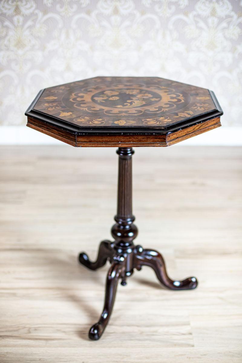 19th Century Inlaid Walnut Table In Good Condition In Opole, PL