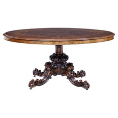 Antique 19th Century Inlaid Walnut Tilt Top Table
