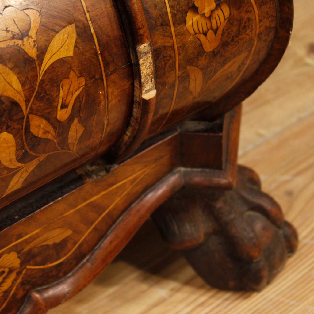 19th Century Inlaid Wood 4 Drawers Dutch Dresser, 1870 5