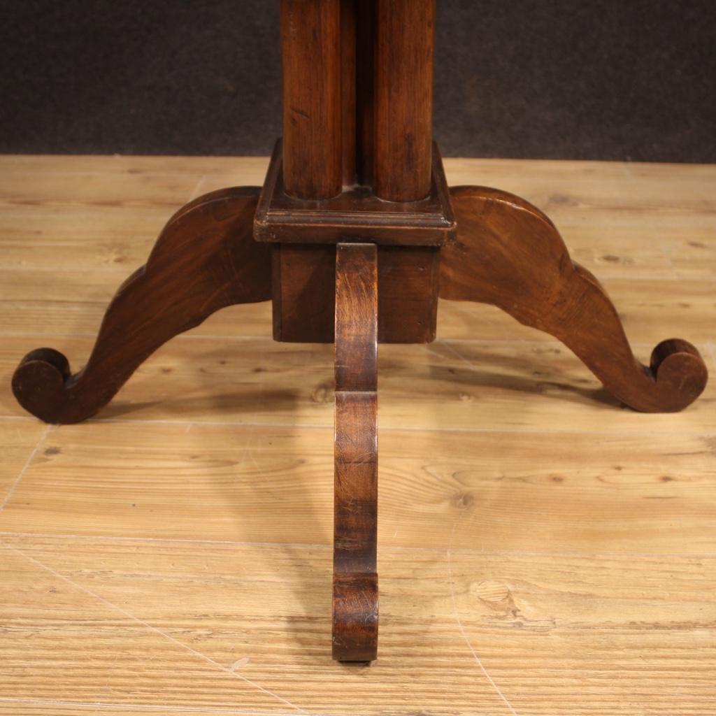 19th Century Inlaid Wood Antique Italian Table, 1880 For Sale 6