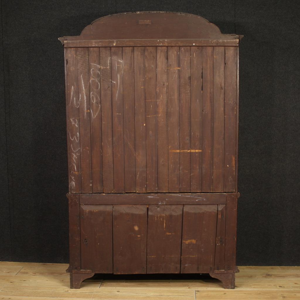 Vitrine ancienne hollandaise en bois marqueté du 19e siècle, 1880 en vente 4