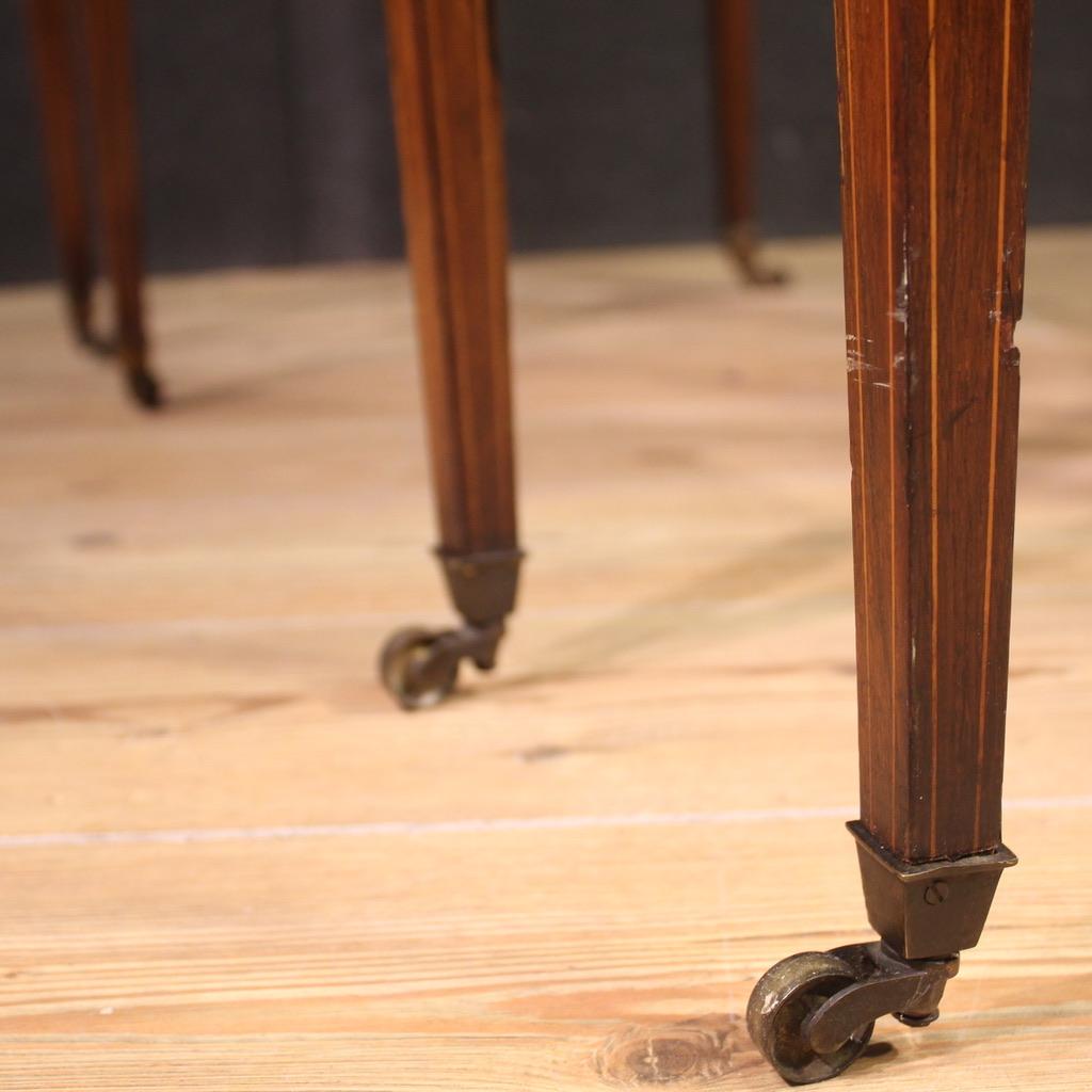 englischer Schreibtisch mit Intarsien aus Holz, 19. Jahrhundert, 1880 im Angebot 4