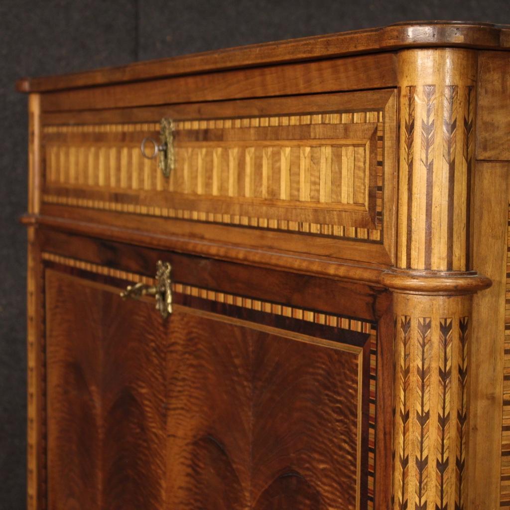 19th Century Inlaid Wood French Louis XVI Secrétaire, 1820 6