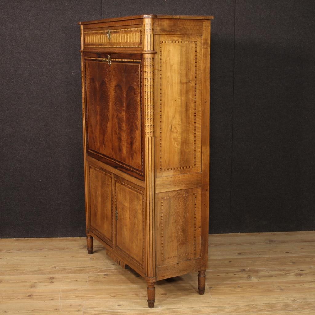 19th Century Inlaid Wood French Louis XVI Secrétaire, 1820 4