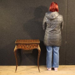 19th Century Inlaid Wood French Napoleon III Sewing Table, 1880s