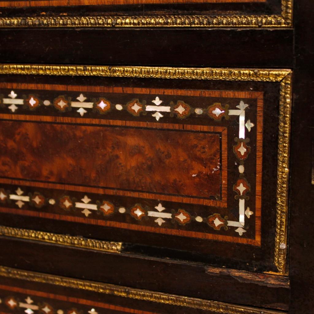 19th Century Inlaid Wood Marble Top French Secrétaire, 1880 2