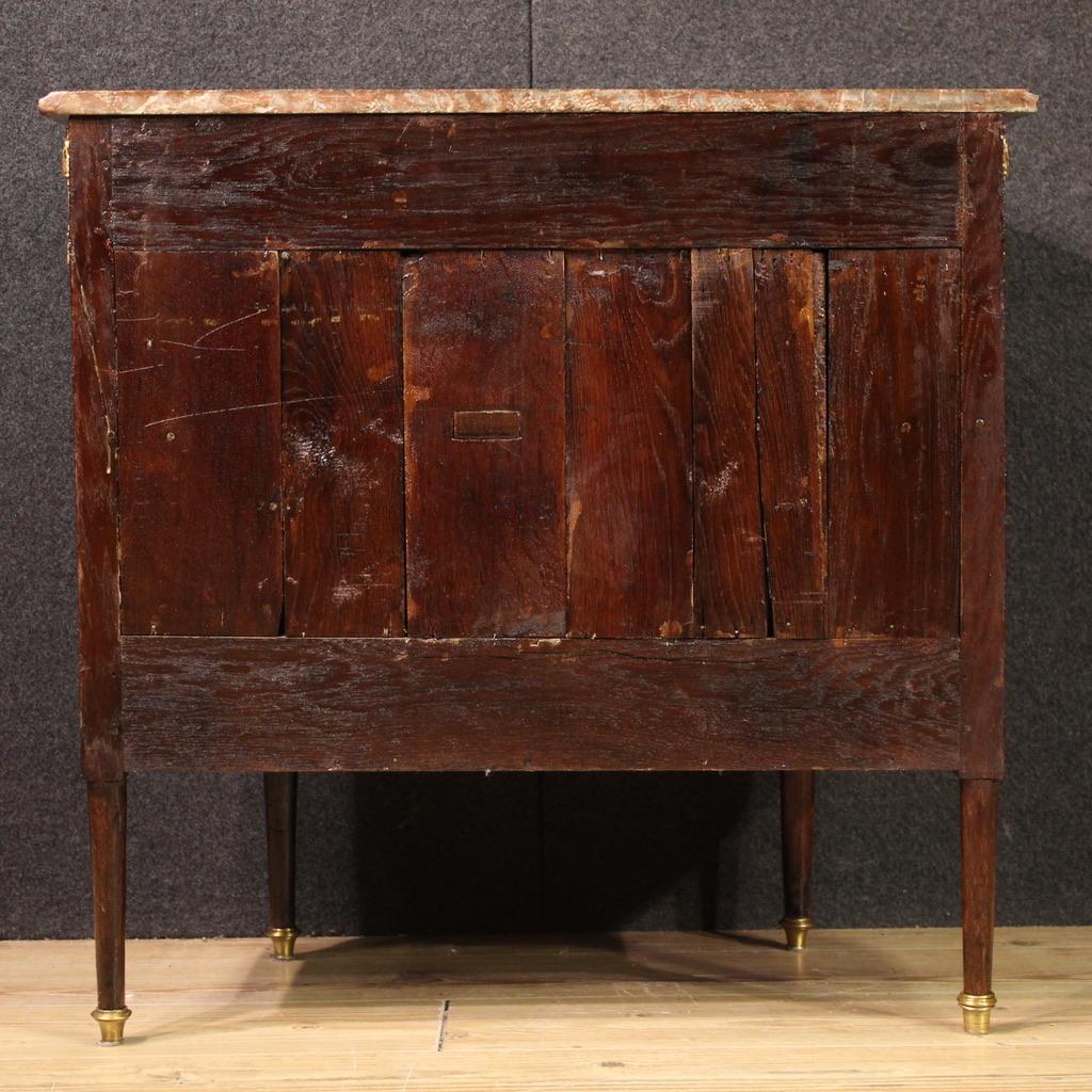 Commodo francese Napoleone III con piano in marmo e legno intarsiato del XIX secolo, 1880 in vendita 5
