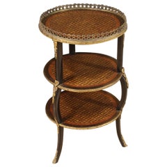 Table basse française Napoléon III du 19ème siècle en bois incrusté, 1880