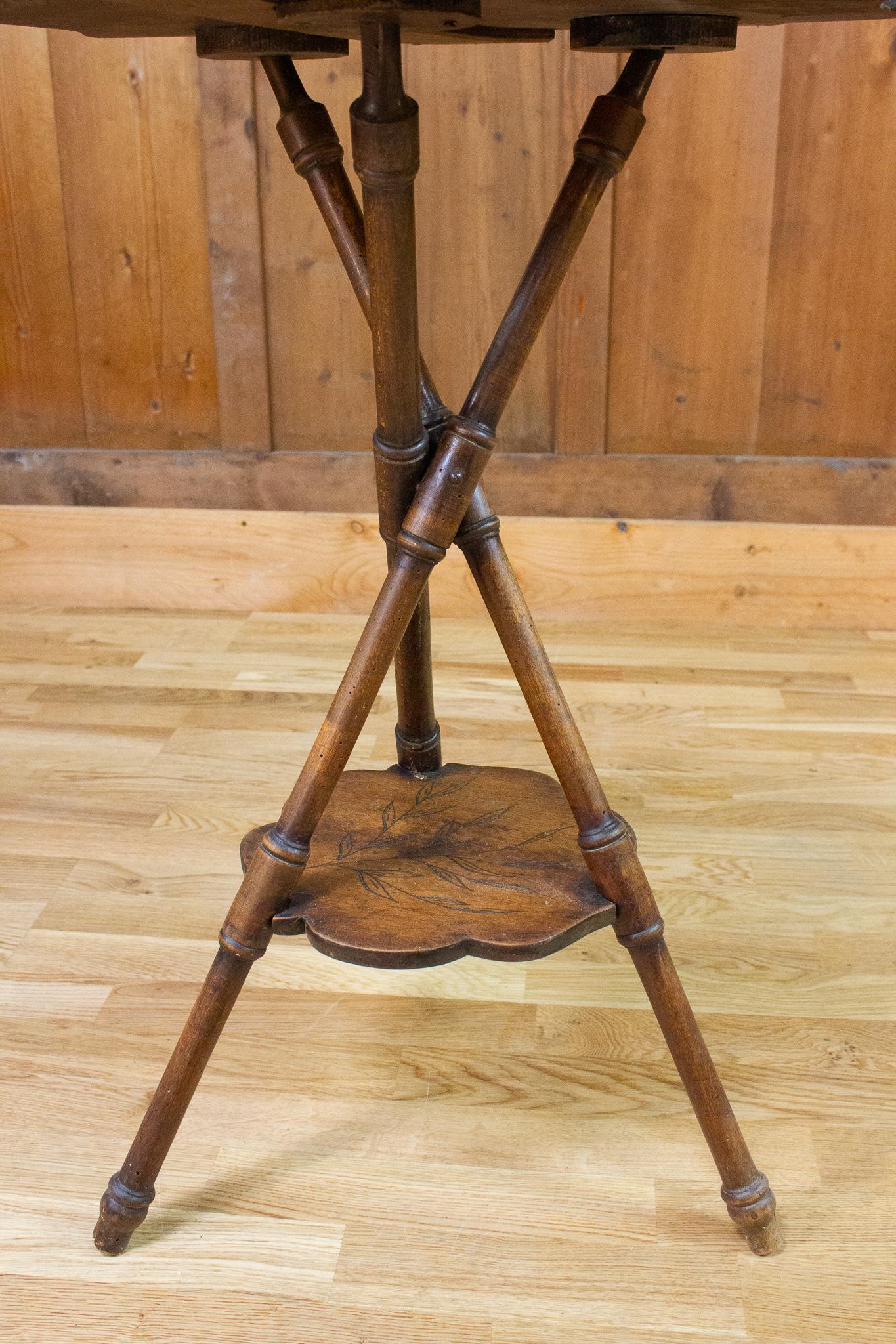 19th Century Inlaid Wood Pedestal For Sale 2