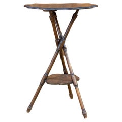 Antique 19th Century Inlaid Wood Pedestal