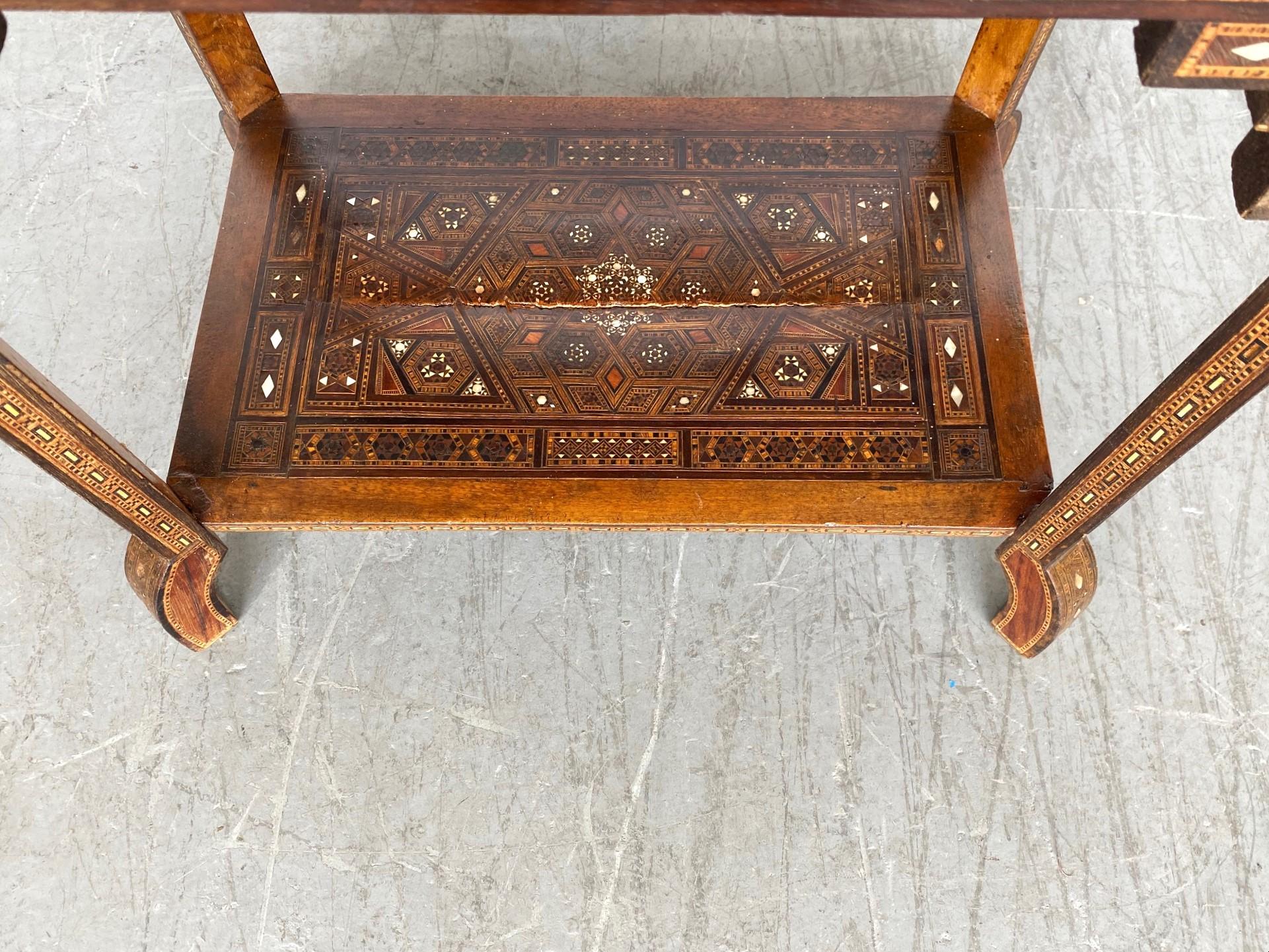 19th Century Inlay Accent Table In Distressed Condition For Sale In Pomona, CA