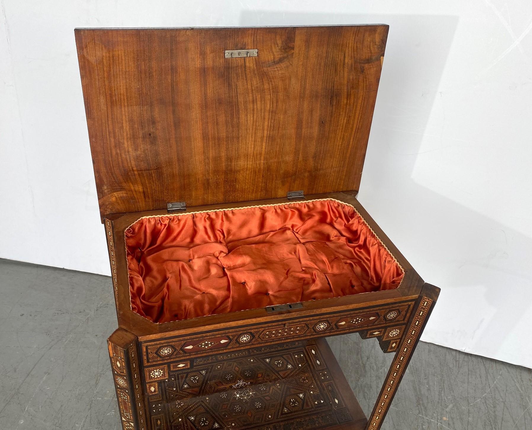 Mother-of-Pearl 19th Century Inlay Accent Table For Sale