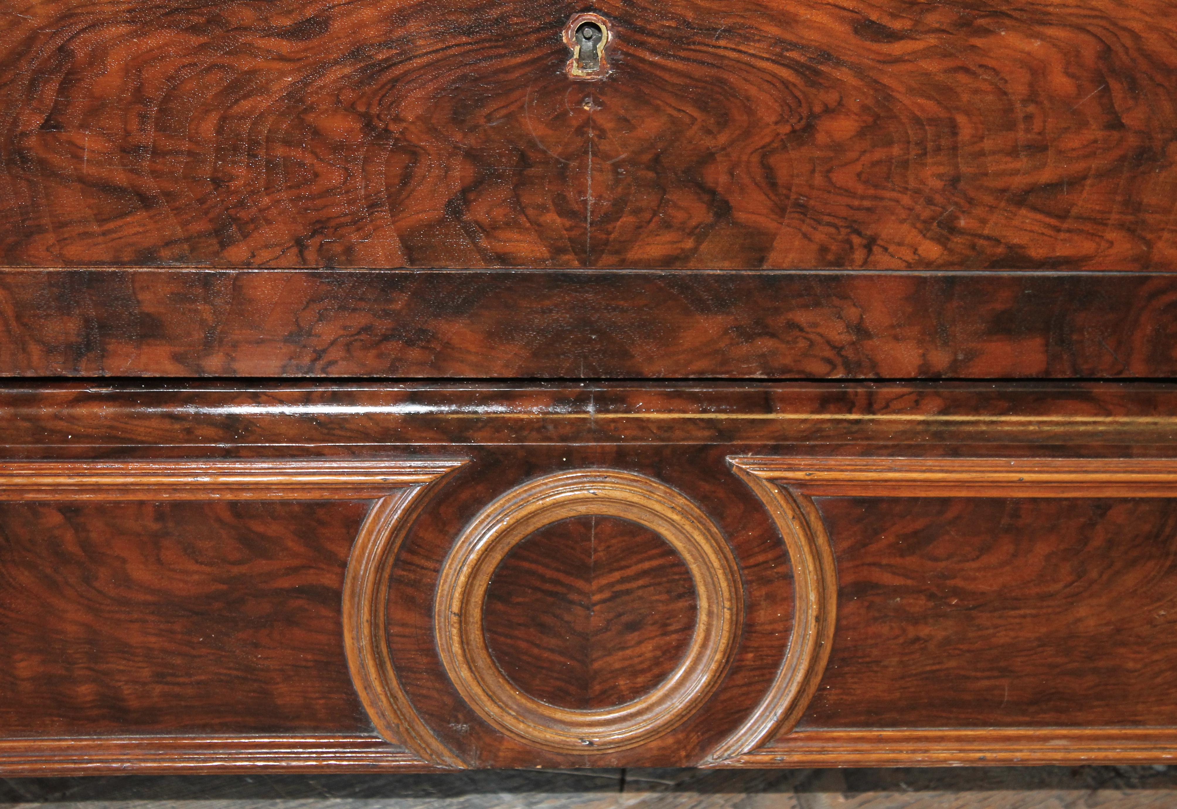 19th Century Inlay Empire Style Chest of Drawers with Marble Top 7