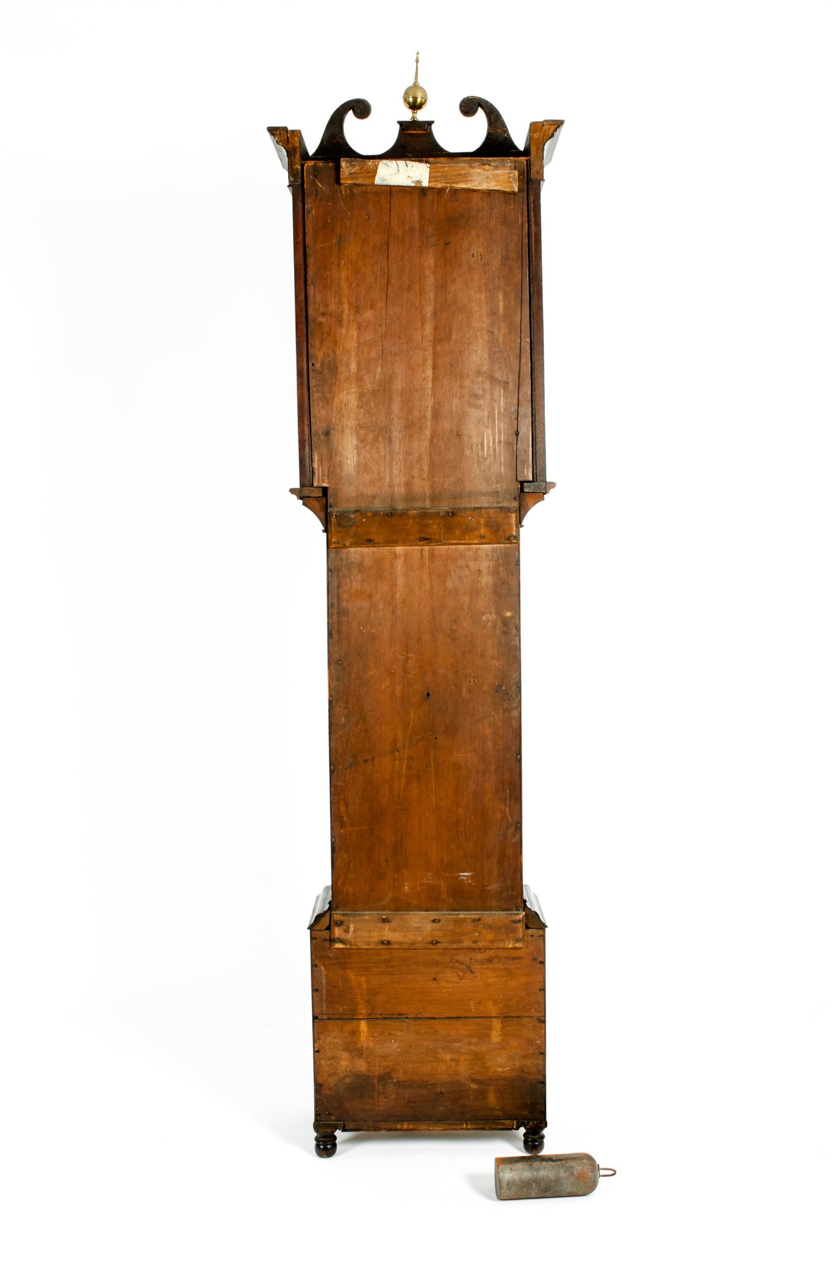 18th Century Inlay Mahogany Wood Long Case Clock 3