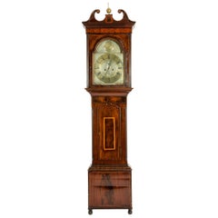 18th Century Inlay Mahogany Wood Long Case Clock