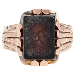 19th Century Intaglio 18 Karat Rose Gold Ring