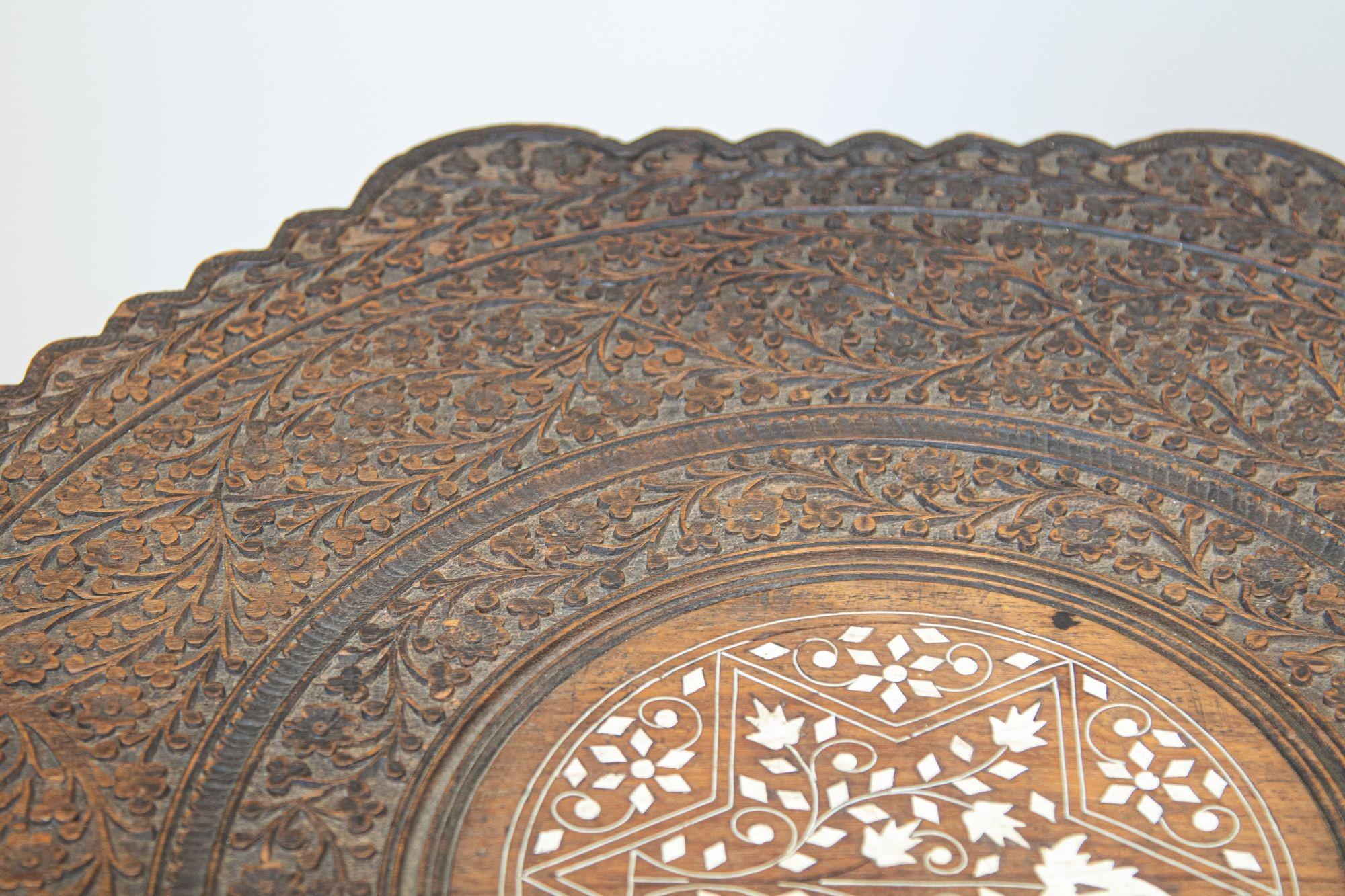 19th Century Intricately Carved Anglo-Indian Side Table 11