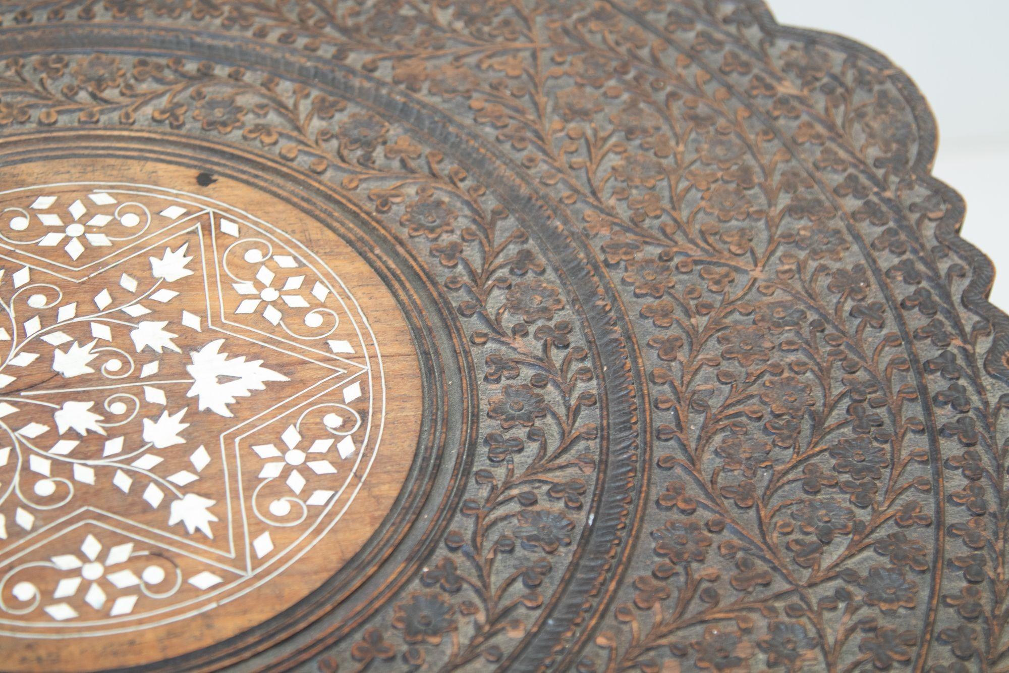 19th Century Intricately Carved Anglo-Indian Side Table 13