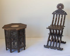 19th Century Intricately Carved Anglo-Indian Side Table