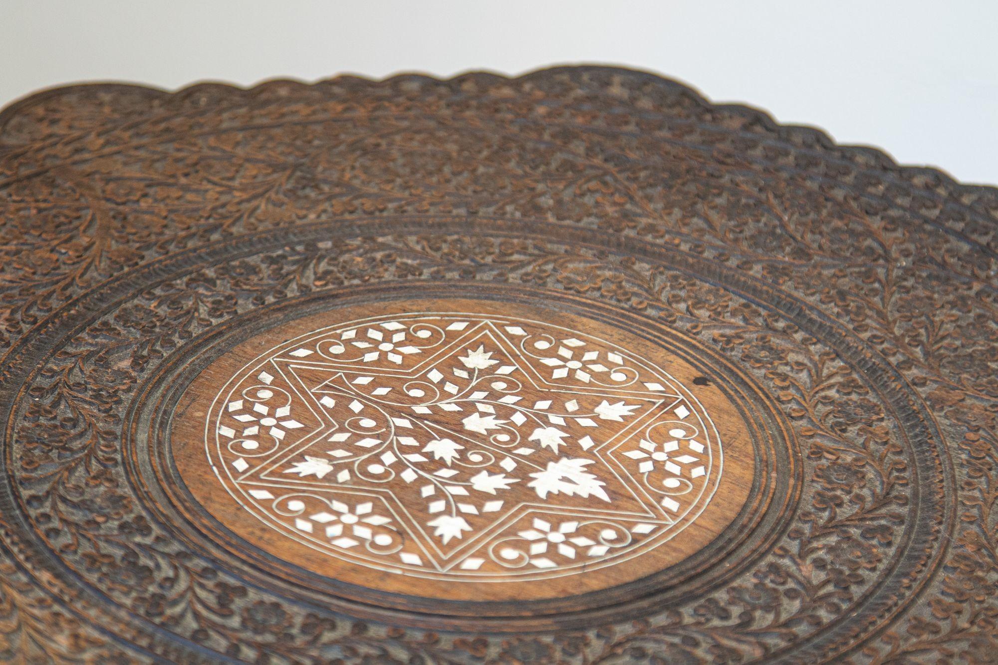 19th Century Intricately Carved Anglo-Indian Side Table 2