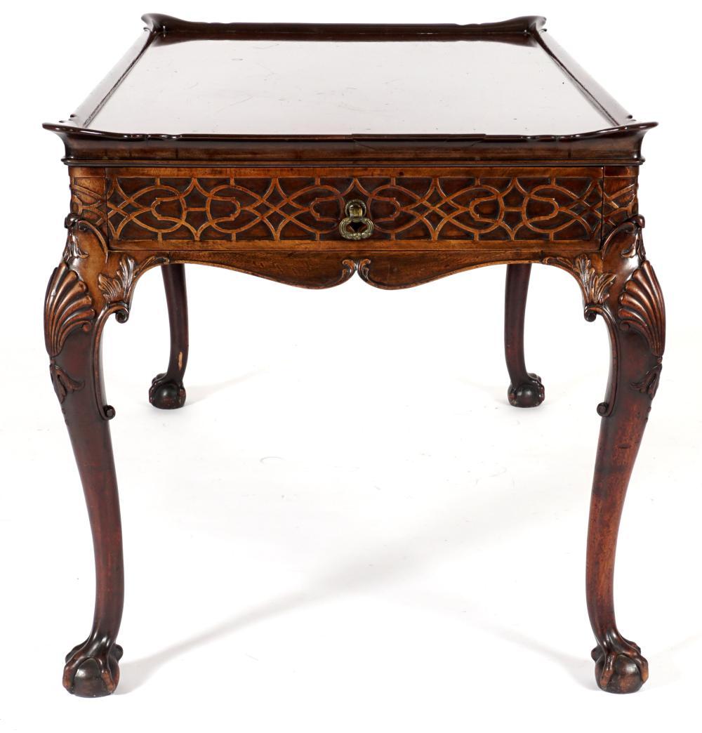 19th Century Irish Chinese Chippendale Style Tea Table 1