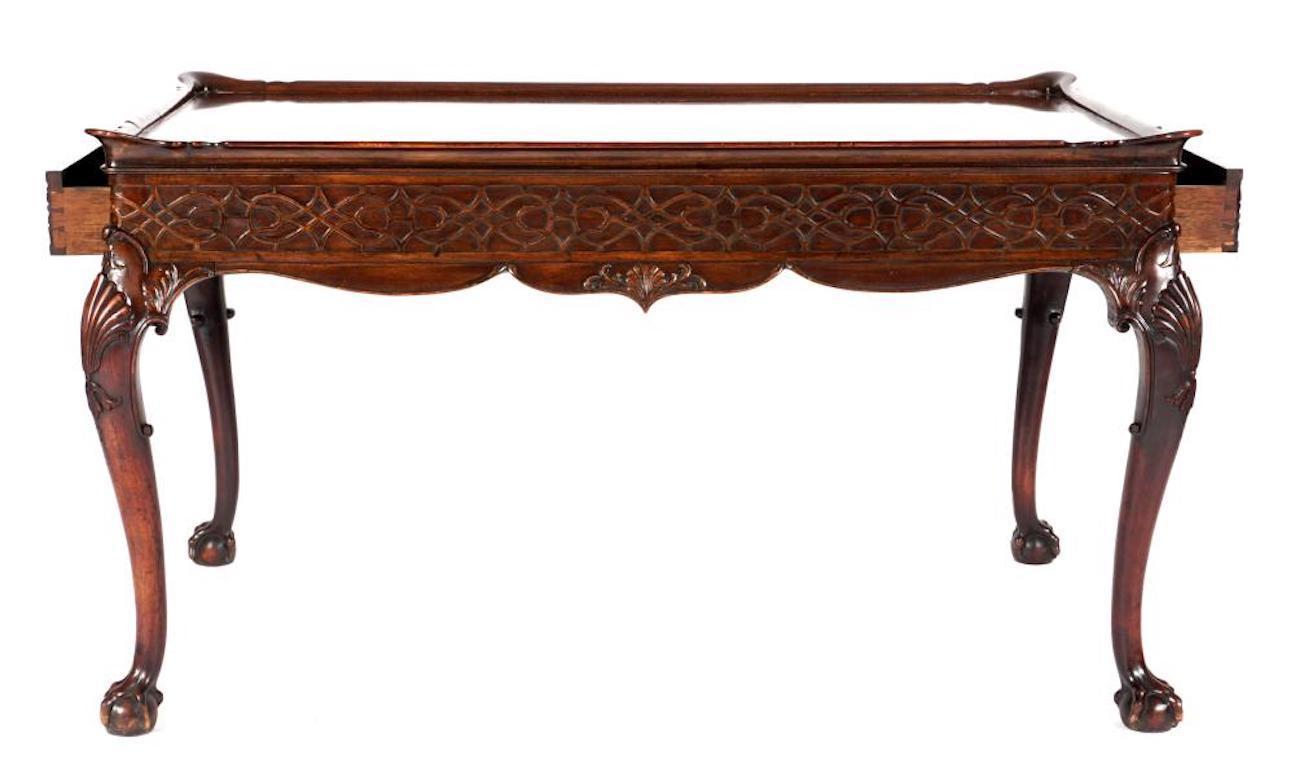 19th Century Irish Chinese Chippendale Style Tea Table 3