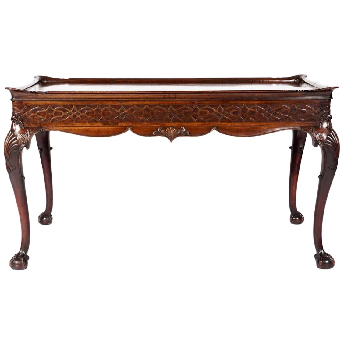19th Century Irish Chinese Chippendale Style Tea Table