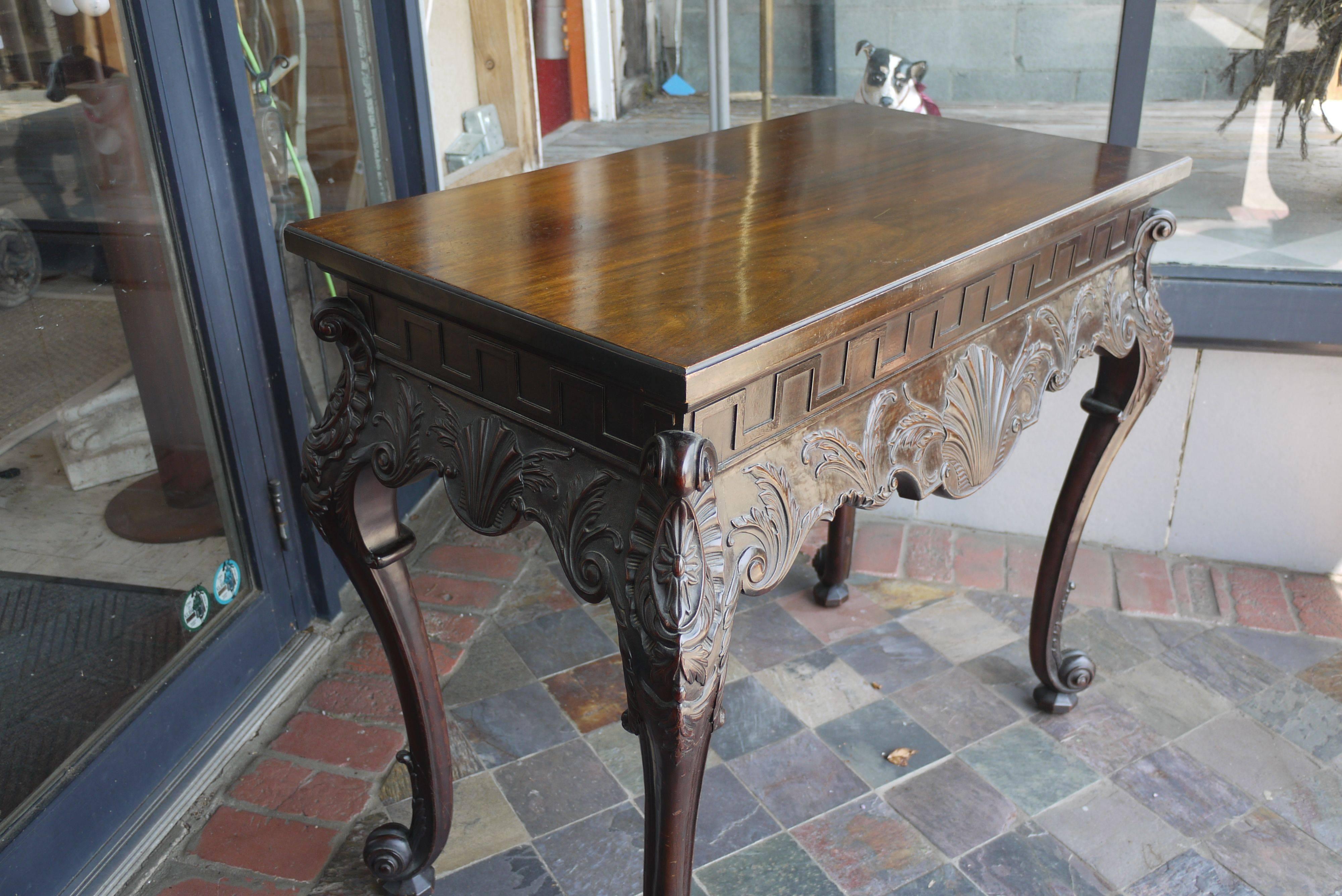 Carved 19th Century Irish Chippendale Console
