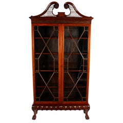 19th Century Irish Chippendale Georgian Style Mahogany Cabinet
