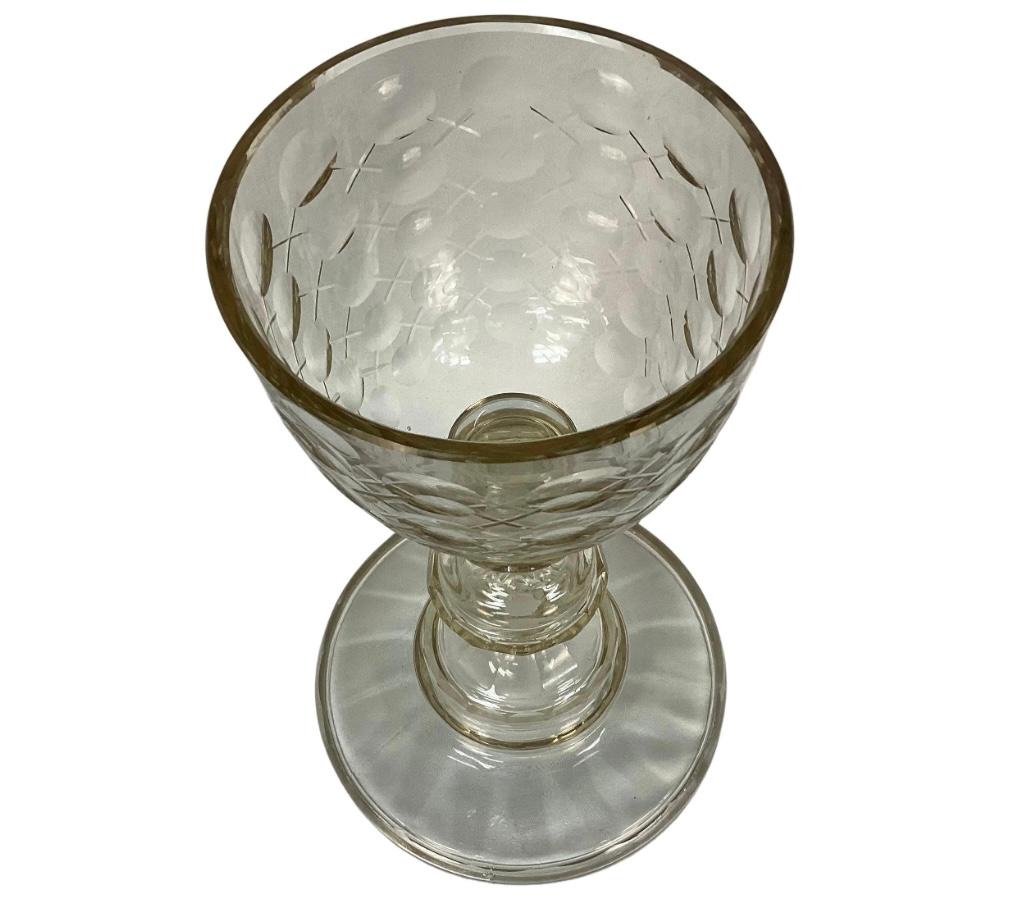 Belle Époque 19th Century Irish Cut Crystal Tall Compote with Lid For Sale