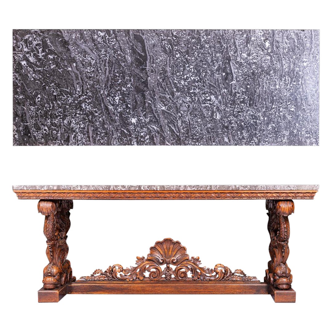 Mesa consola de exposición irlandesa del siglo XIX por O`Donnell de Limerick en venta