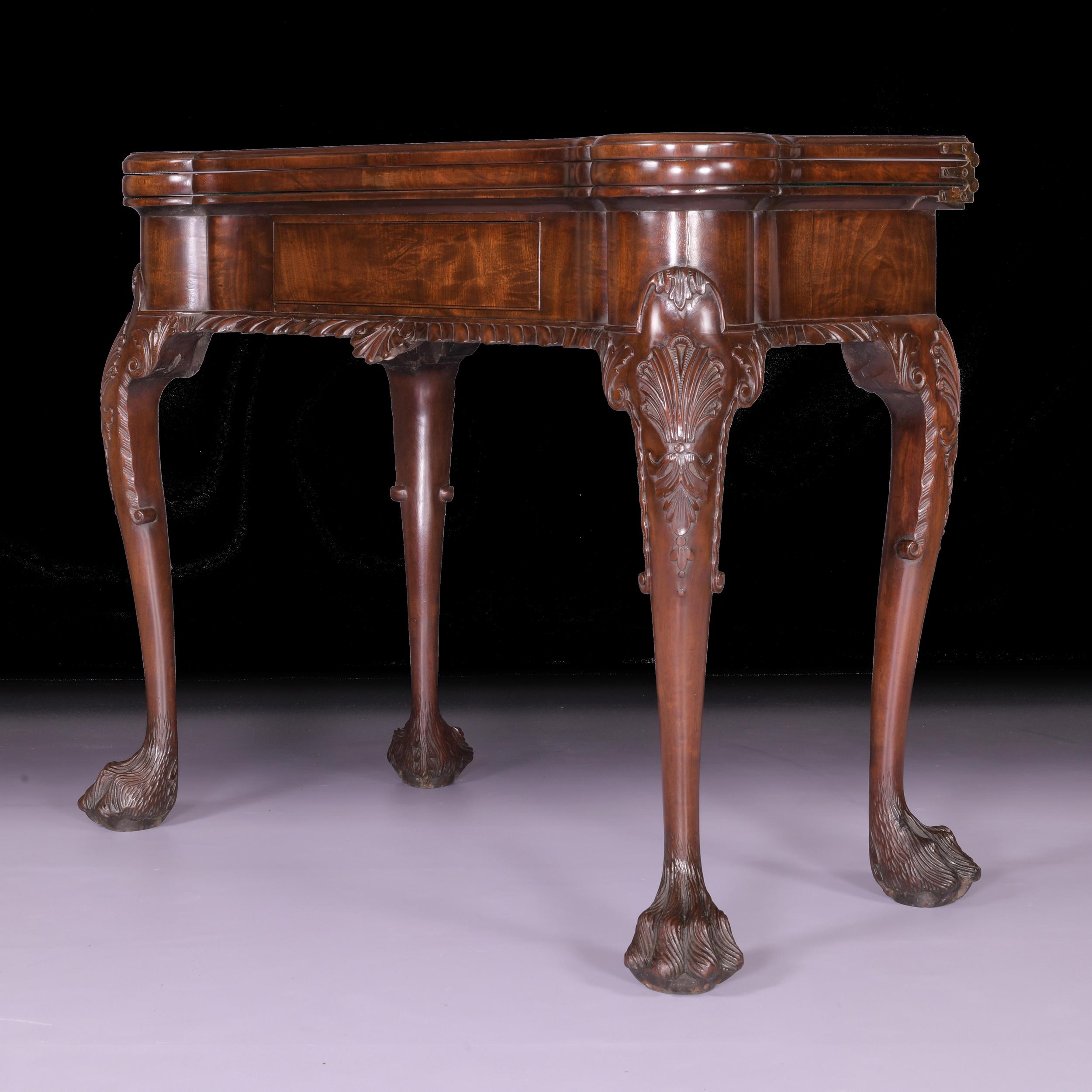 Carved 19th Century Irish George II Style Games Table For Sale