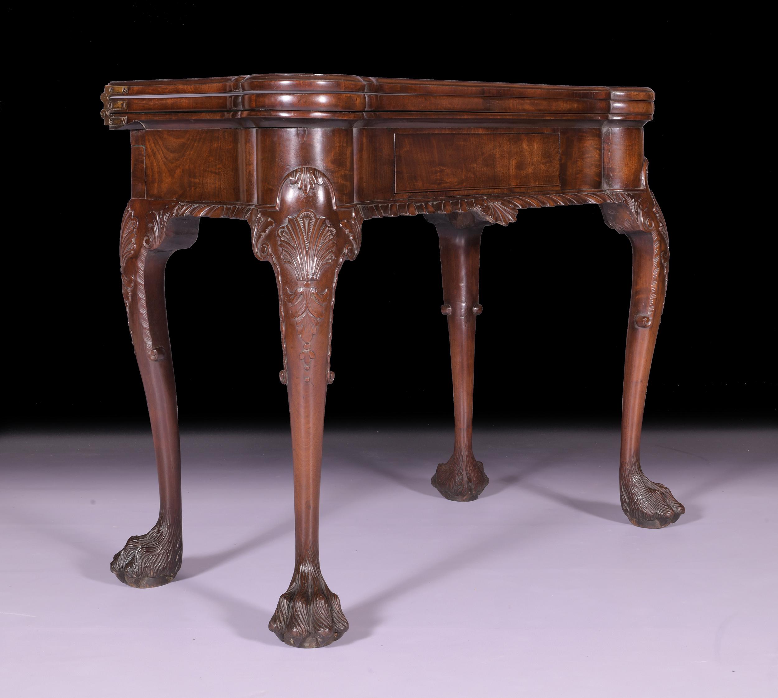 Mahogany 19th Century Irish George II Style Games Table For Sale