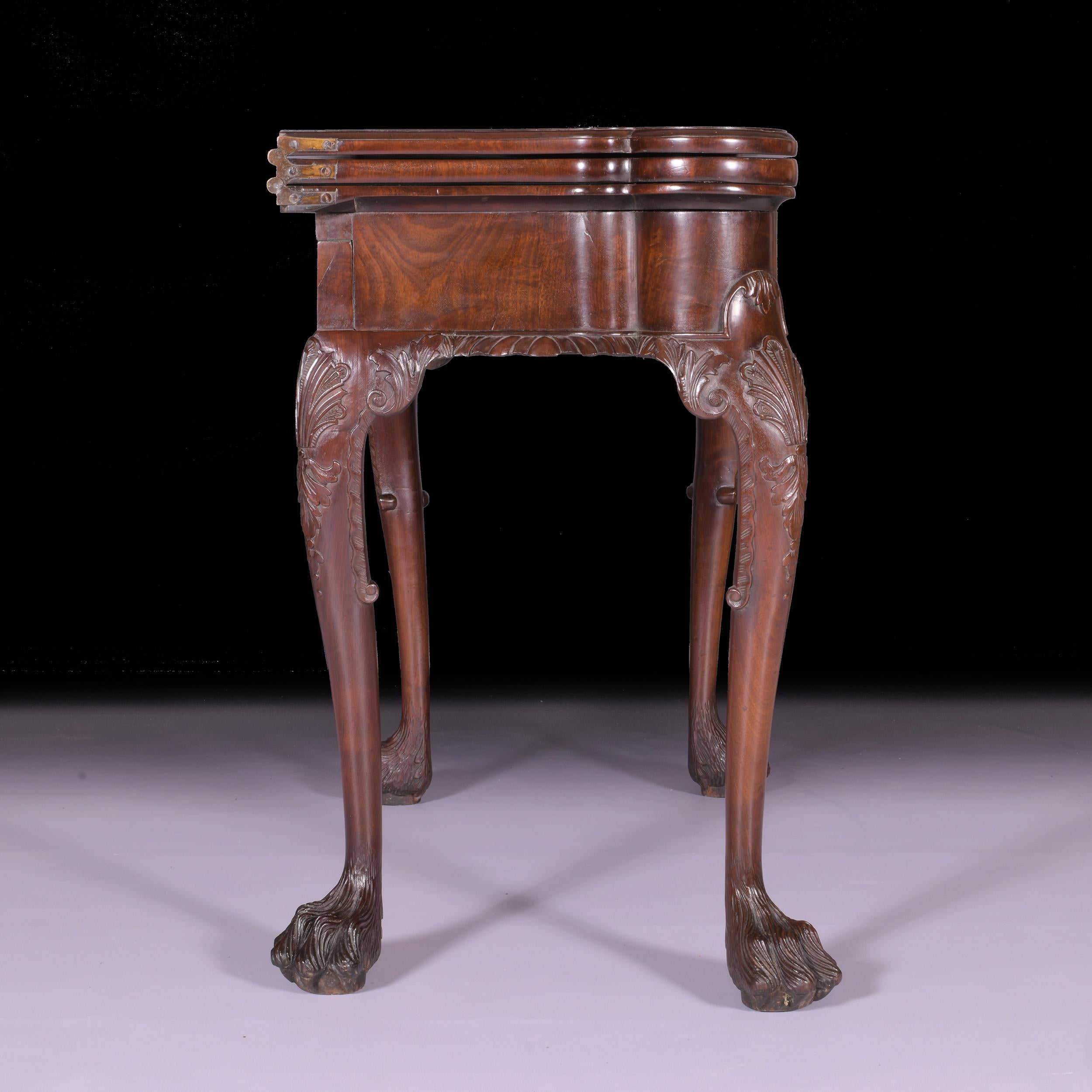 Irischer Spieltisch im George-II-Stil des 19. Jahrhunderts (Mahagoni) im Angebot